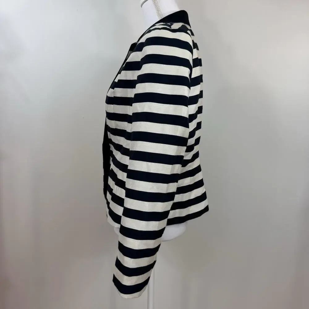 Women’s PXL Nautical Stripe Blazer Navy Cream Stripe Classiccore Preppy Academia